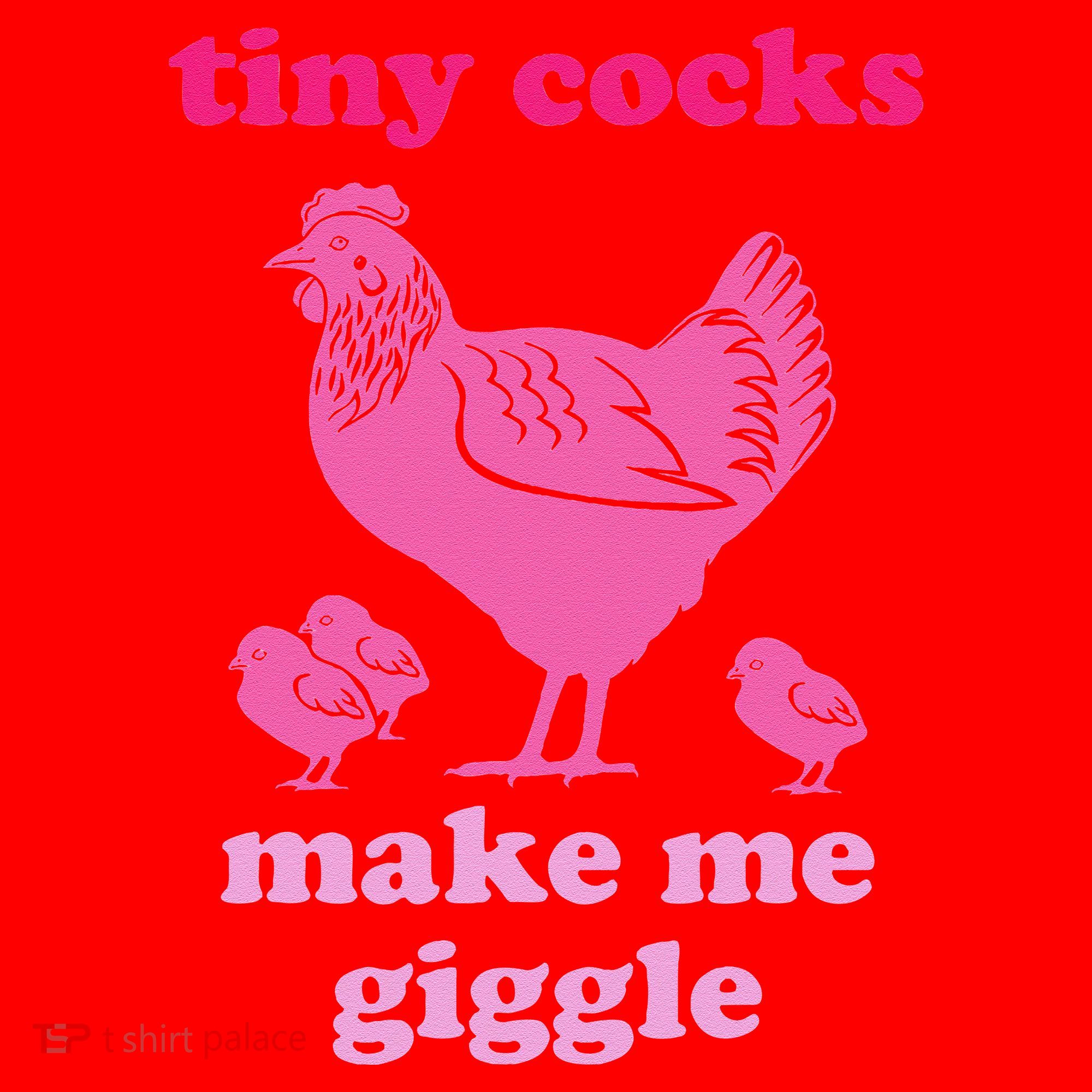 Tiny Cocks Make Me Giggle Funny Chicken Santa Hat
