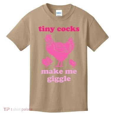 Tiny Cocks Make Me Giggle Funny Chicken Kids T-Shirt