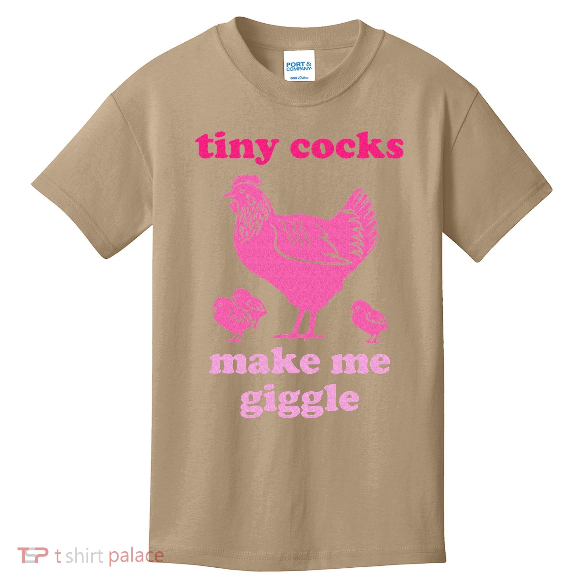 Tiny Cocks Make Me Giggle Funny Chicken Kids T-Shirt