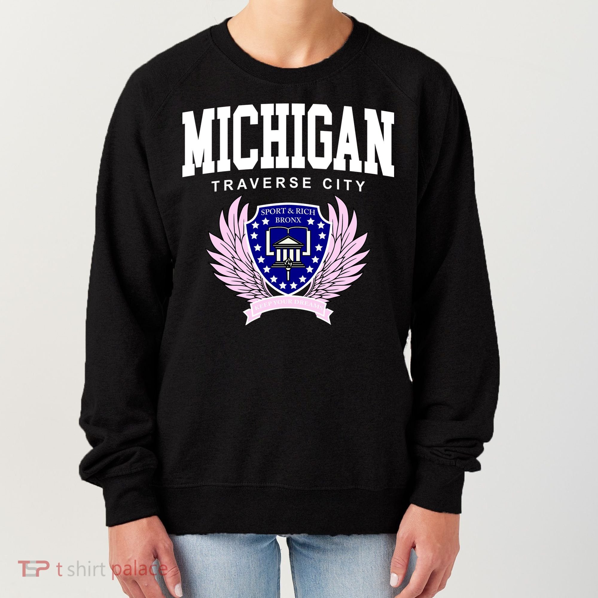 Traverse City Michigan Classy Logo Women's Sweatshirt