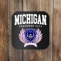 Traverse City Michigan Classy Logo Coaster thumb 0