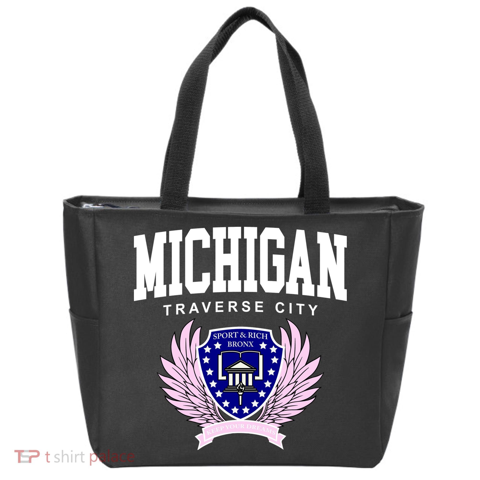 Traverse City Michigan Classy Logo Tote Bag