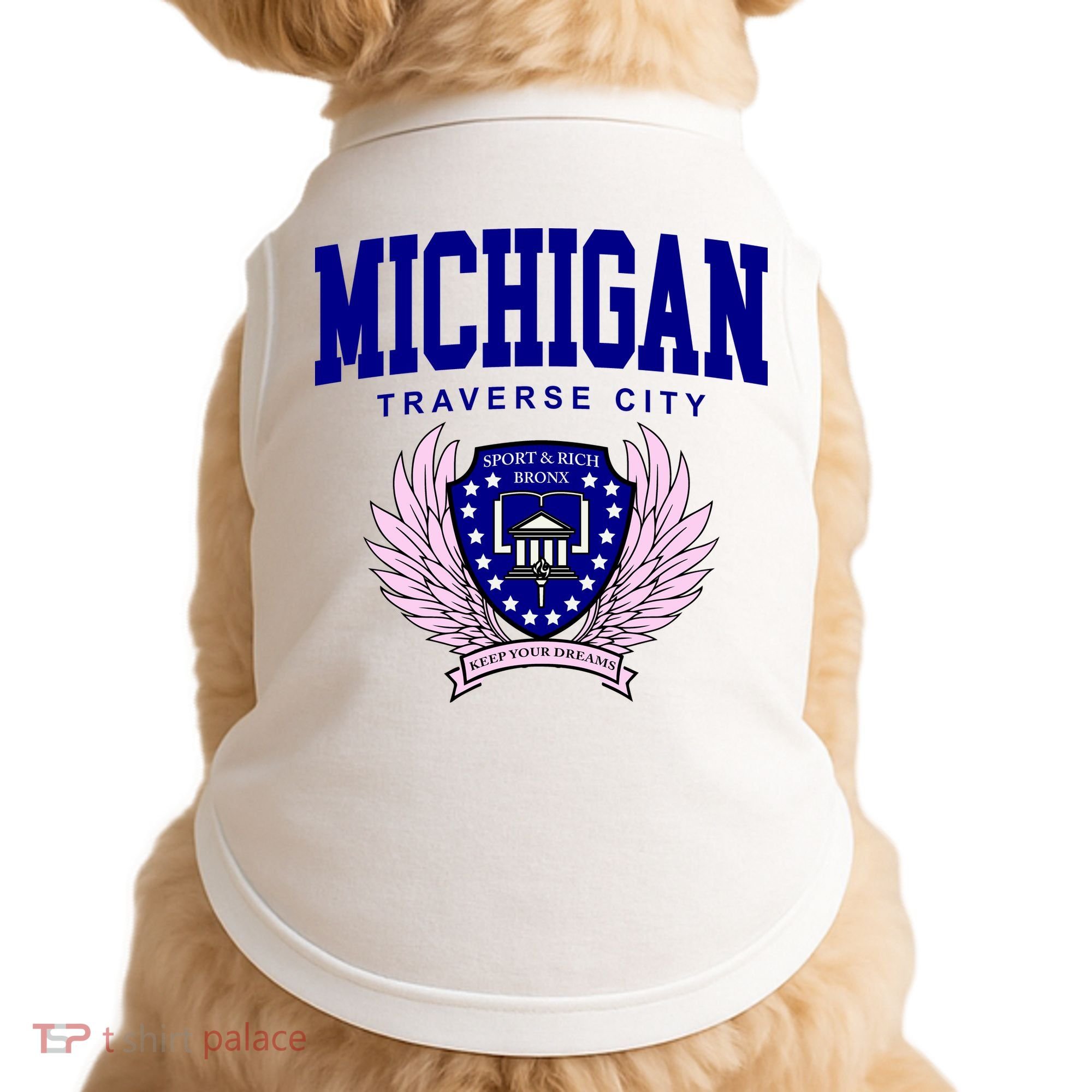 Traverse City Michigan Classy Logo Doggie Tank
