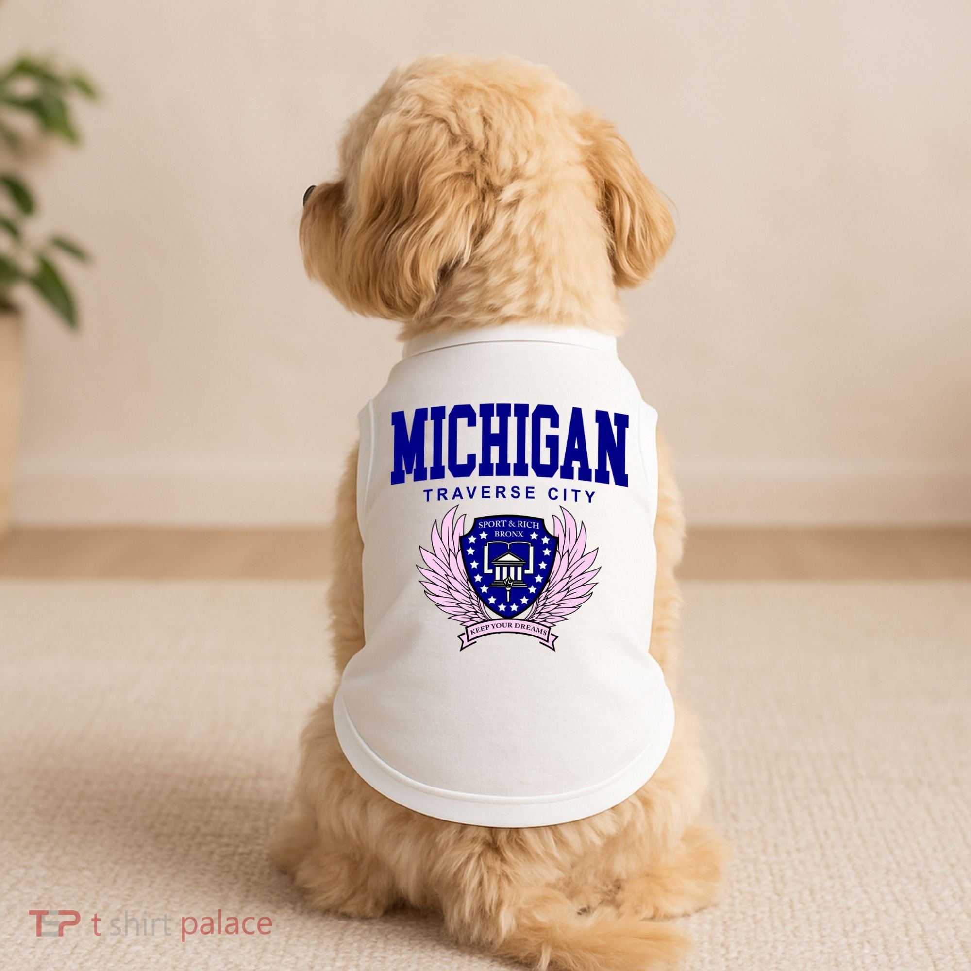 Traverse City Michigan Classy Logo Doggie Tank