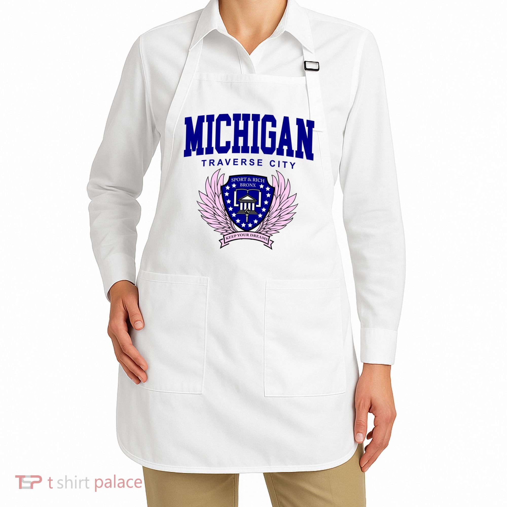 Traverse City Michigan Classy Logo Apron