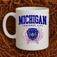 Traverse City Michigan Classy Logo Coffee Mug thumb 2