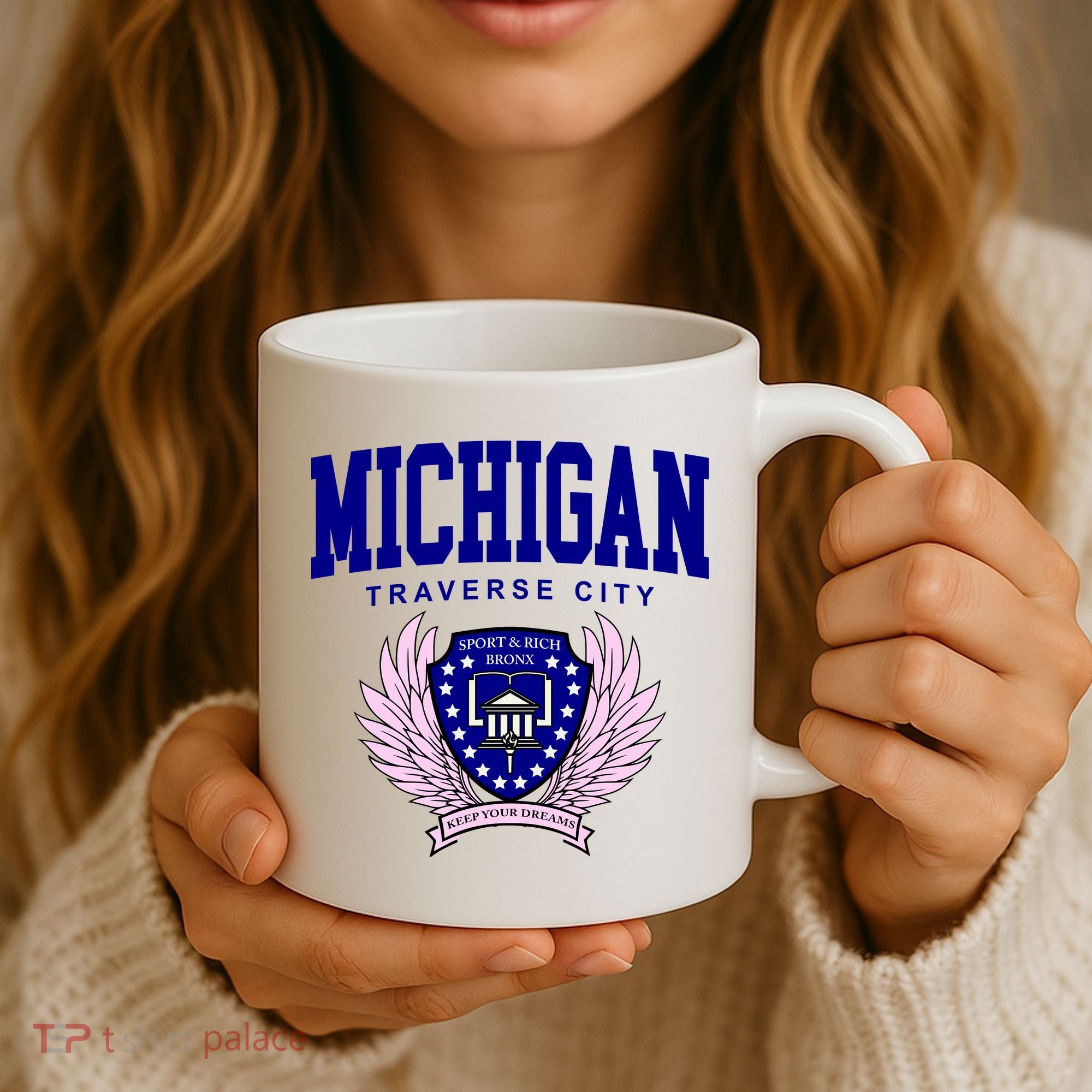 Traverse City Michigan Classy Logo Coffee Mug