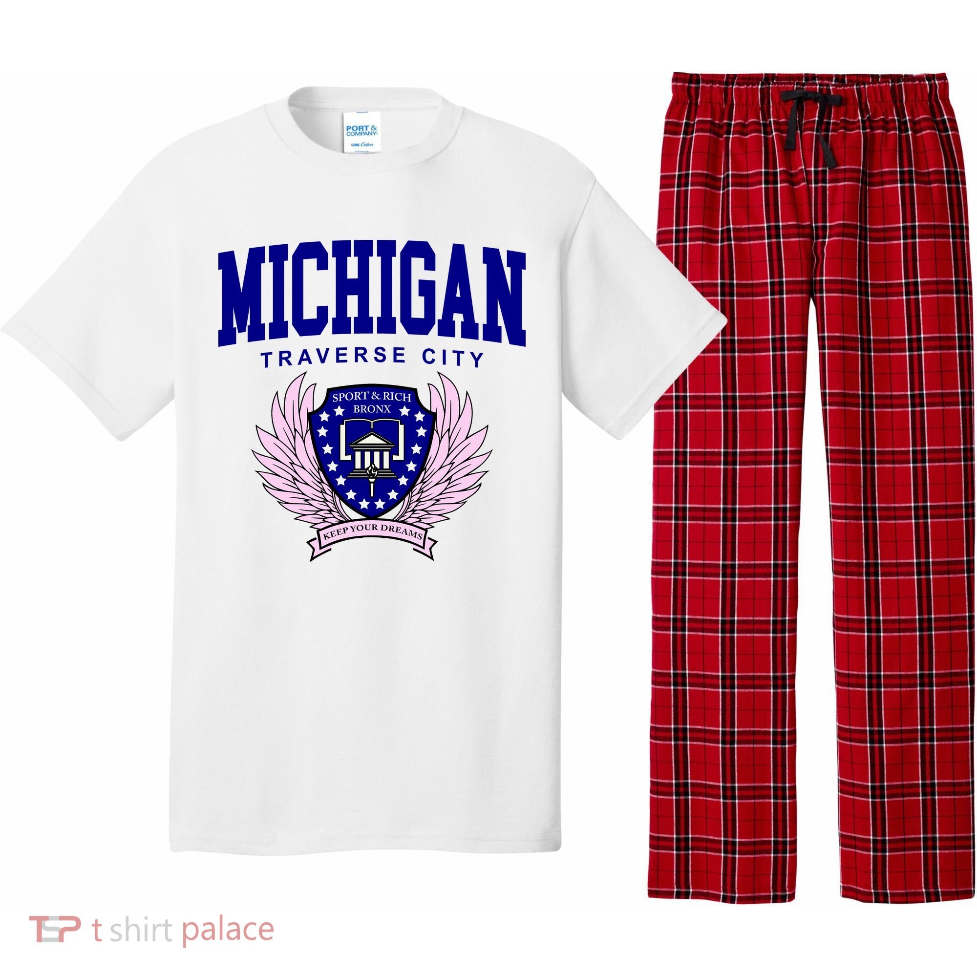Traverse City Michigan Classy Logo Pajama Set