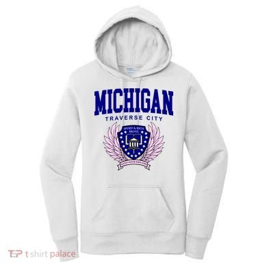 Traverse City Michigan Classy Logo Women's Hoodie
