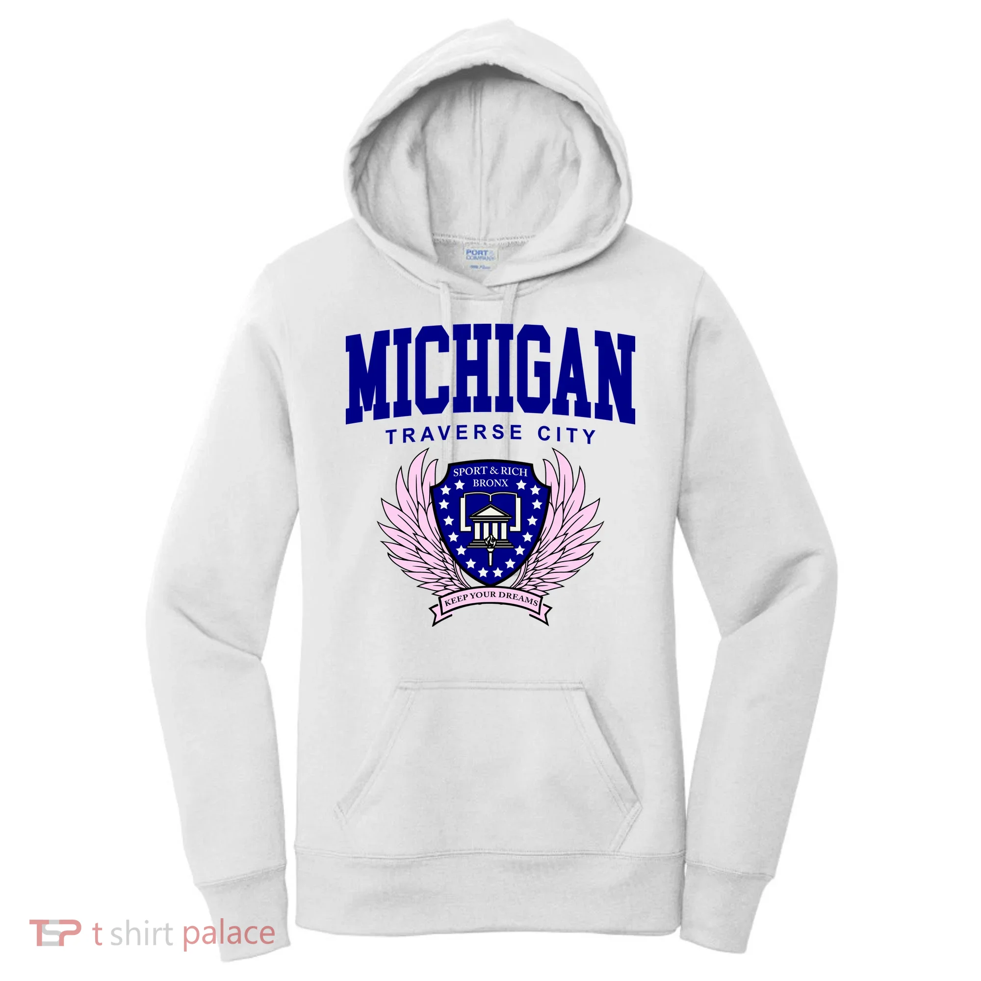 Traverse City Michigan Classy Logo Women's Hoodie