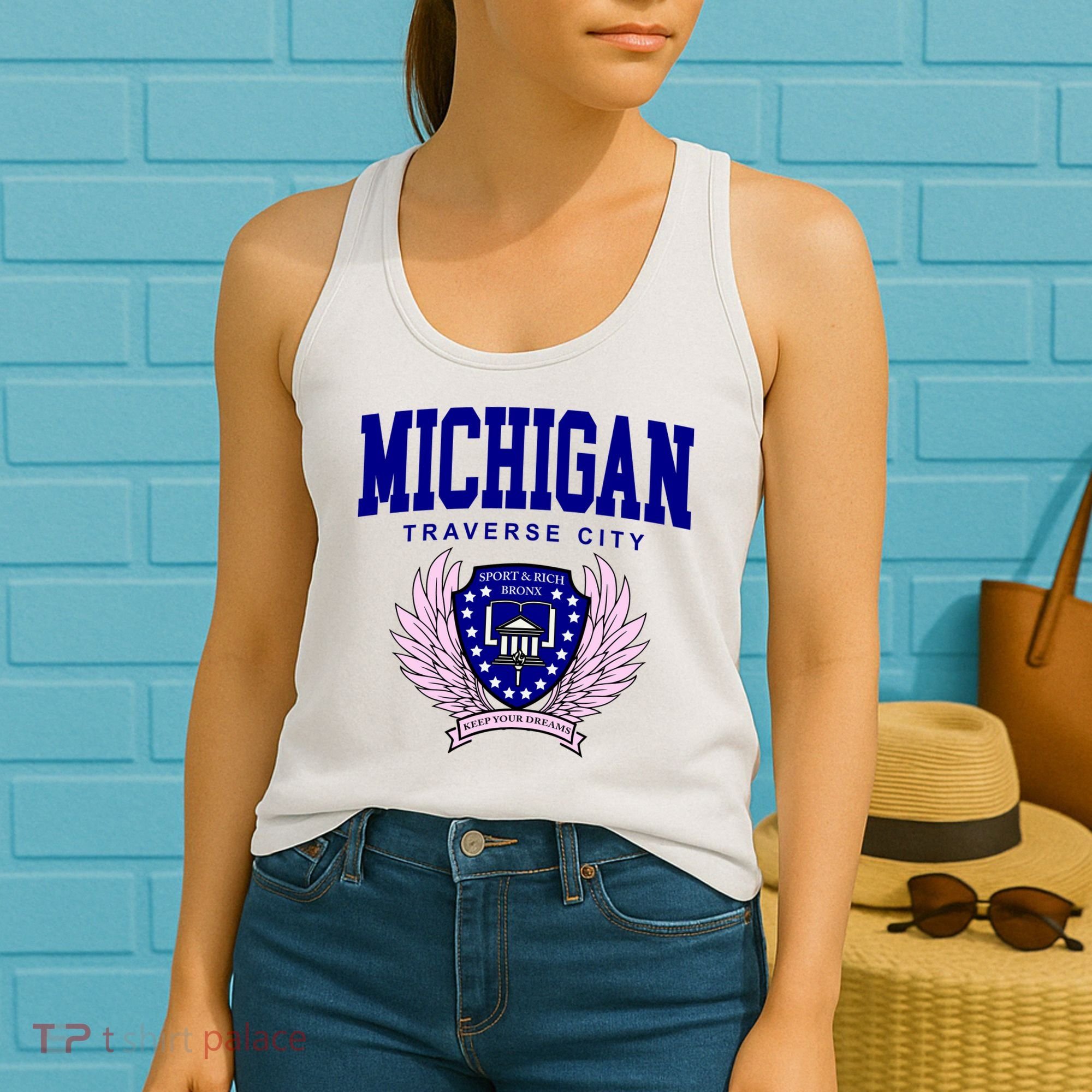 Traverse City Michigan Classy Logo Women's Tank Top