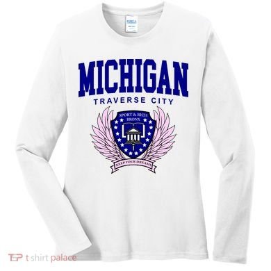 Traverse City Michigan Classy Logo Women's Long Sleeve Shirt