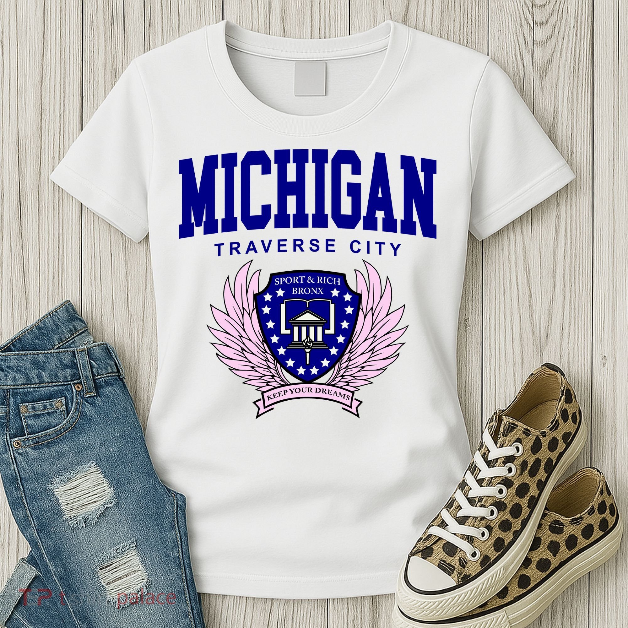 Traverse City Michigan Classy Logo Women's T-Shirt
