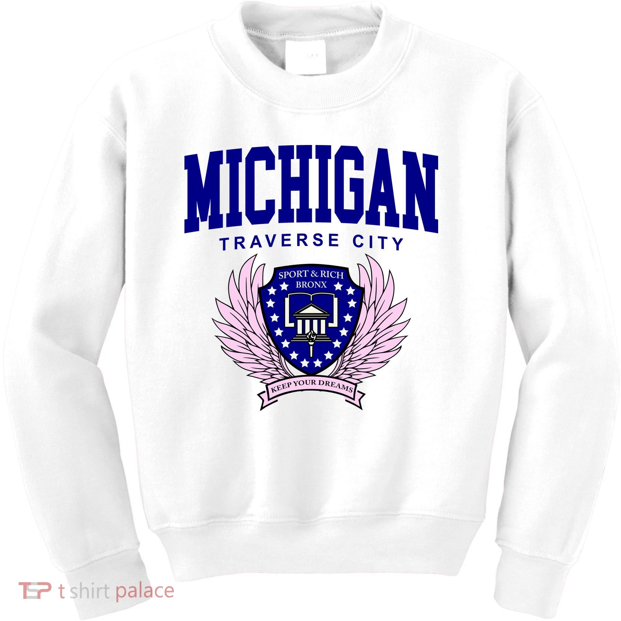 Traverse City Michigan Classy Logo Kids Sweatshirt