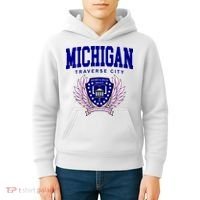 Traverse City Michigan Classy Logo Kids Hoodie thumb 4