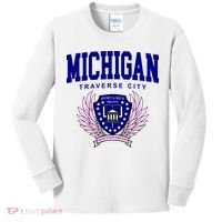 Traverse City Michigan Classy Logo Kids Long Sleeve Shirt thumb 0