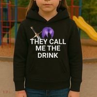 They Call Me The Drink Funny Meme Kids Hoodie thumb 3
