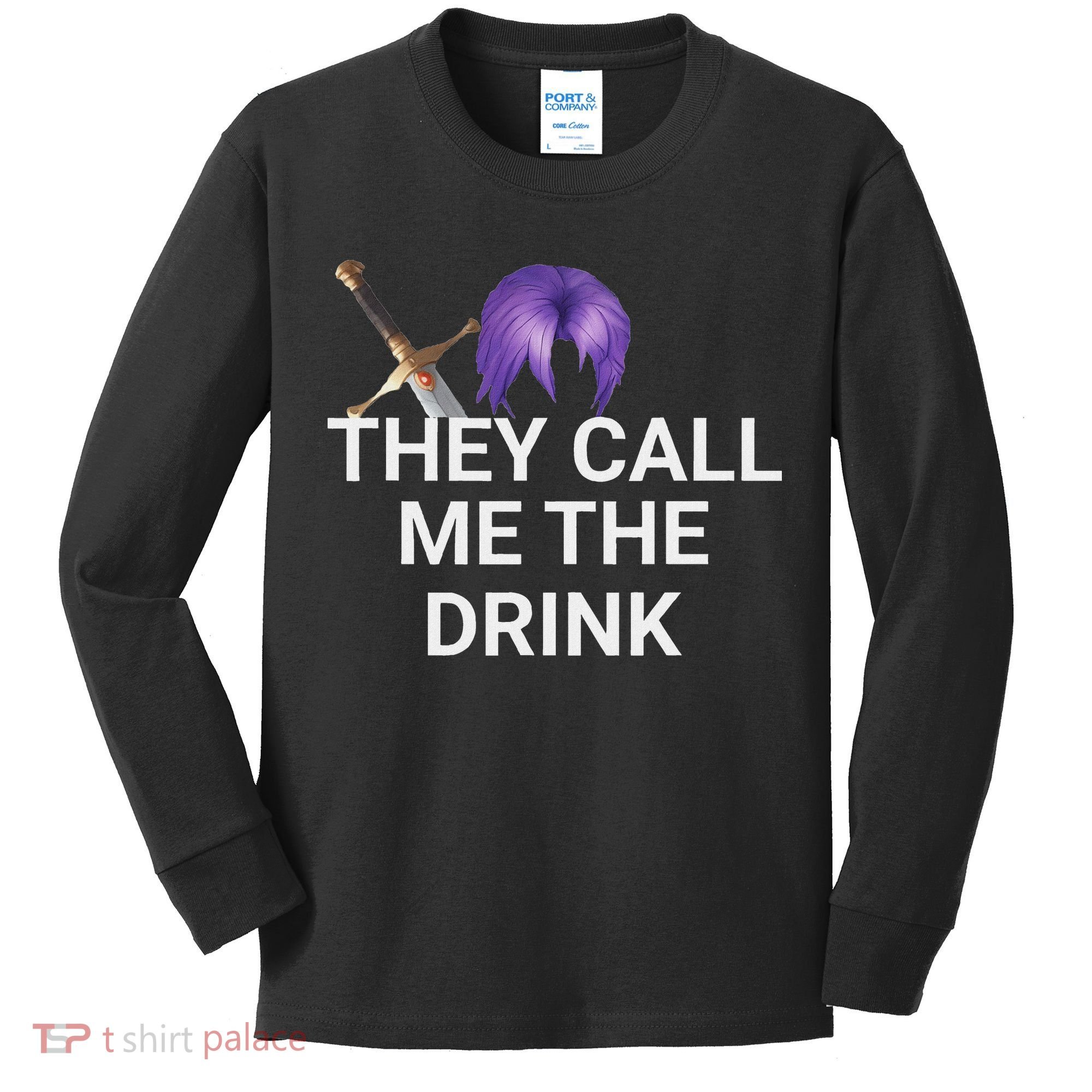 They Call Me The Drink Funny Meme Kids Long Sleeve Shirt