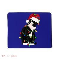 Tuxedo Cat Meow Santa Tuxie Christmas Tree Lights Cat Catmas Gift Mousepad thumb 0