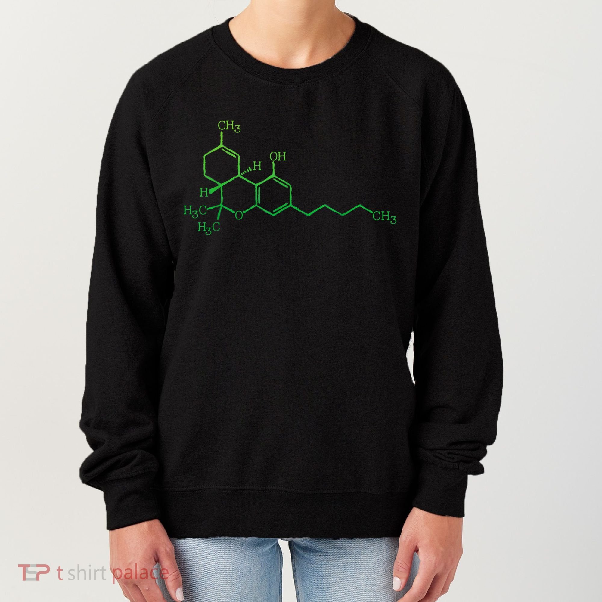 THC Cannabis Marijuana Medicine Chemical Formula Women's Sweatshirt