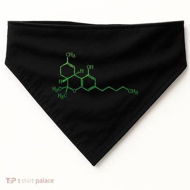 THC Cannabis Marijuana Medicine Chemical Formula USA-Made Doggie Bandana