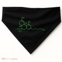 THC Cannabis Marijuana Medicine Chemical Formula USA-Made Doggie Bandana thumb 0