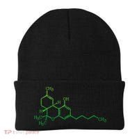 THC Cannabis Marijuana Medicine Chemical Formula Beanie thumb 0