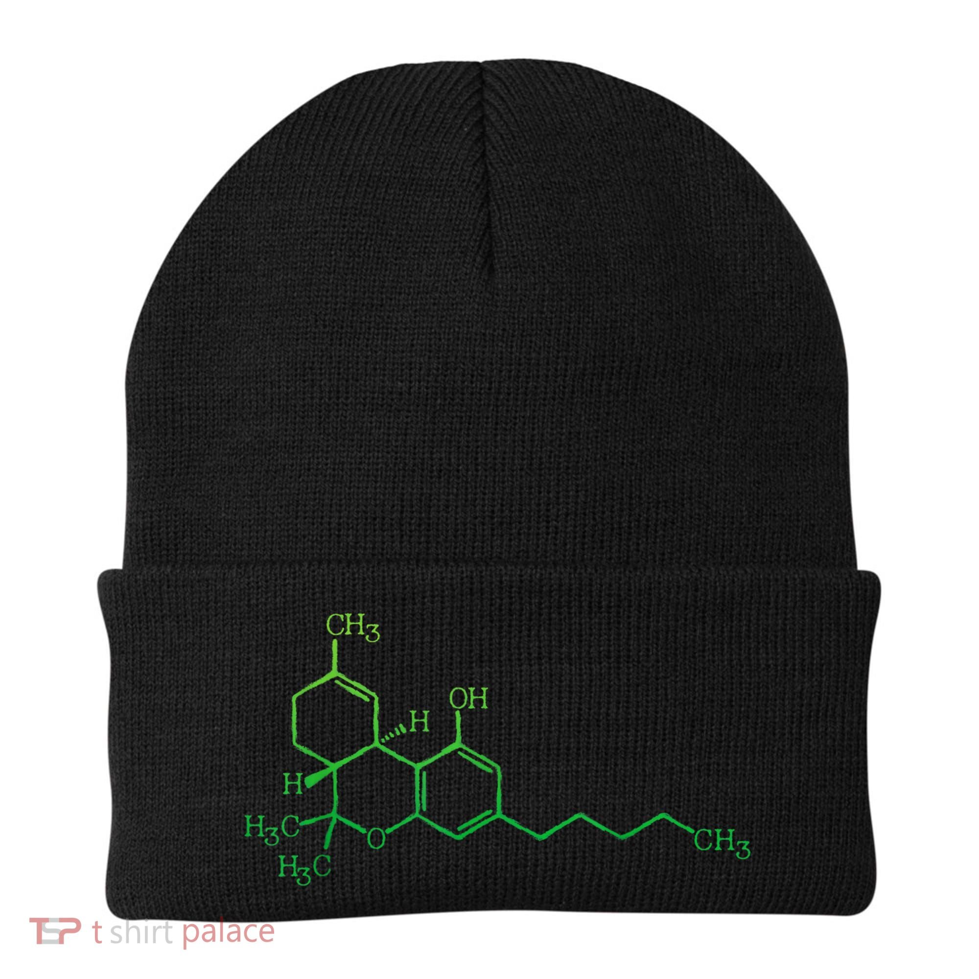 THC Cannabis Marijuana Medicine Chemical Formula Beanie