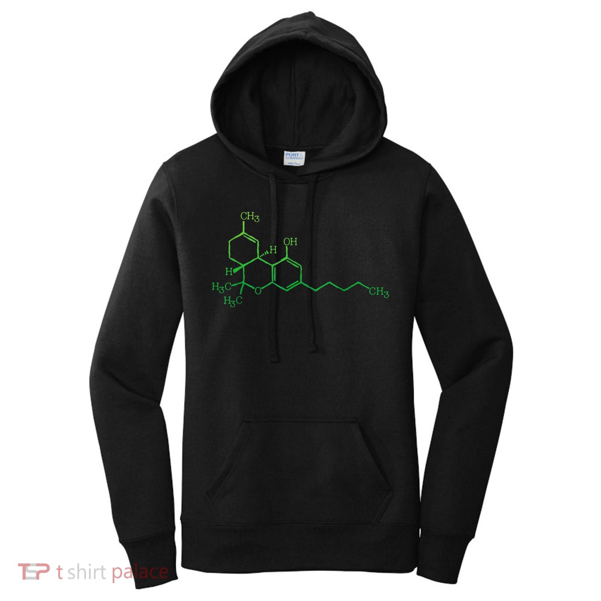 THC Cannabis Marijuana Medicine Chemical Formula Women's Hoodie