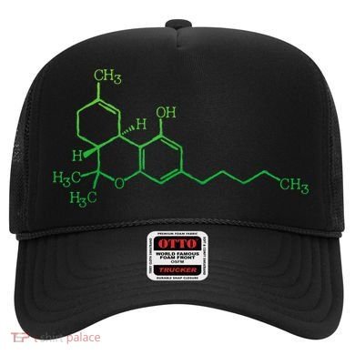 THC Cannabis Marijuana Medicine Chemical Formula Hat