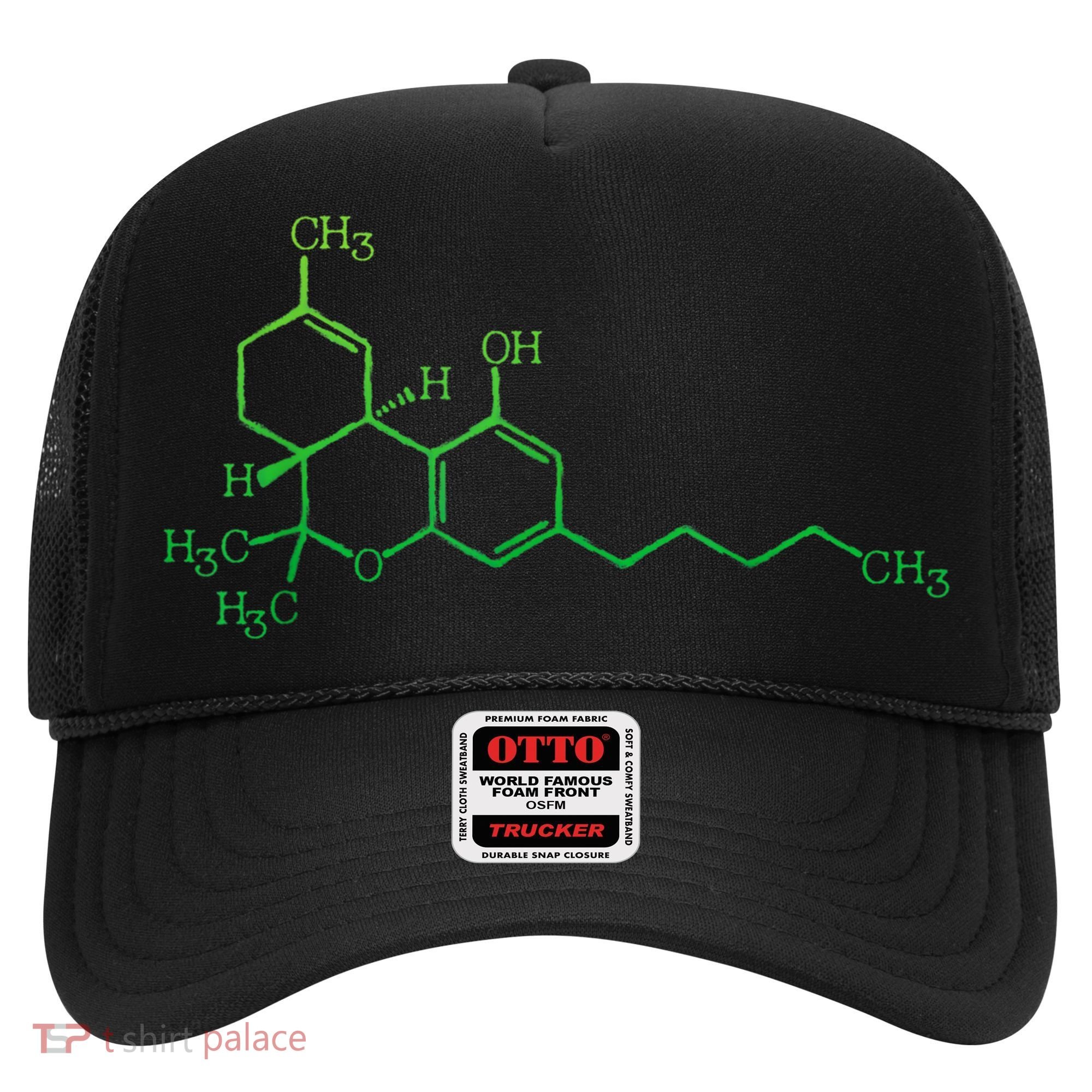 THC Cannabis Marijuana Medicine Chemical Formula Hat