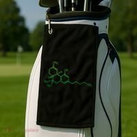 THC Cannabis Marijuana Medicine Chemical Formula Golf Towel thumb 2