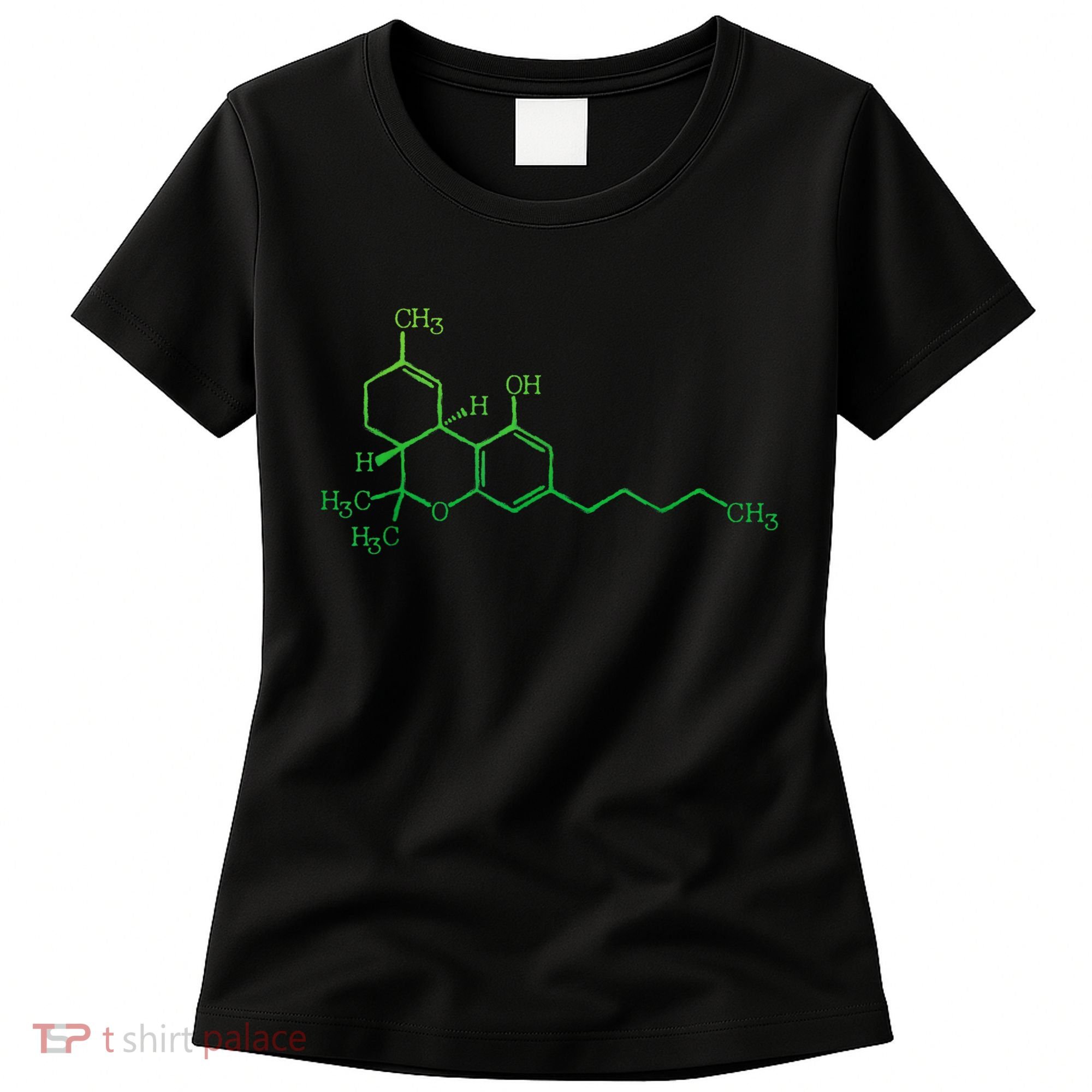 THC Cannabis Marijuana Medicine Chemical Formula Women's T-Shirt
