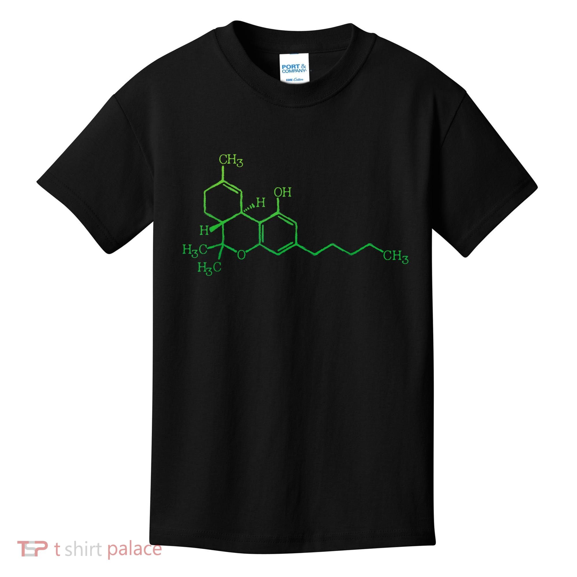 THC Cannabis Marijuana Medicine Chemical Formula Kids T-Shirt