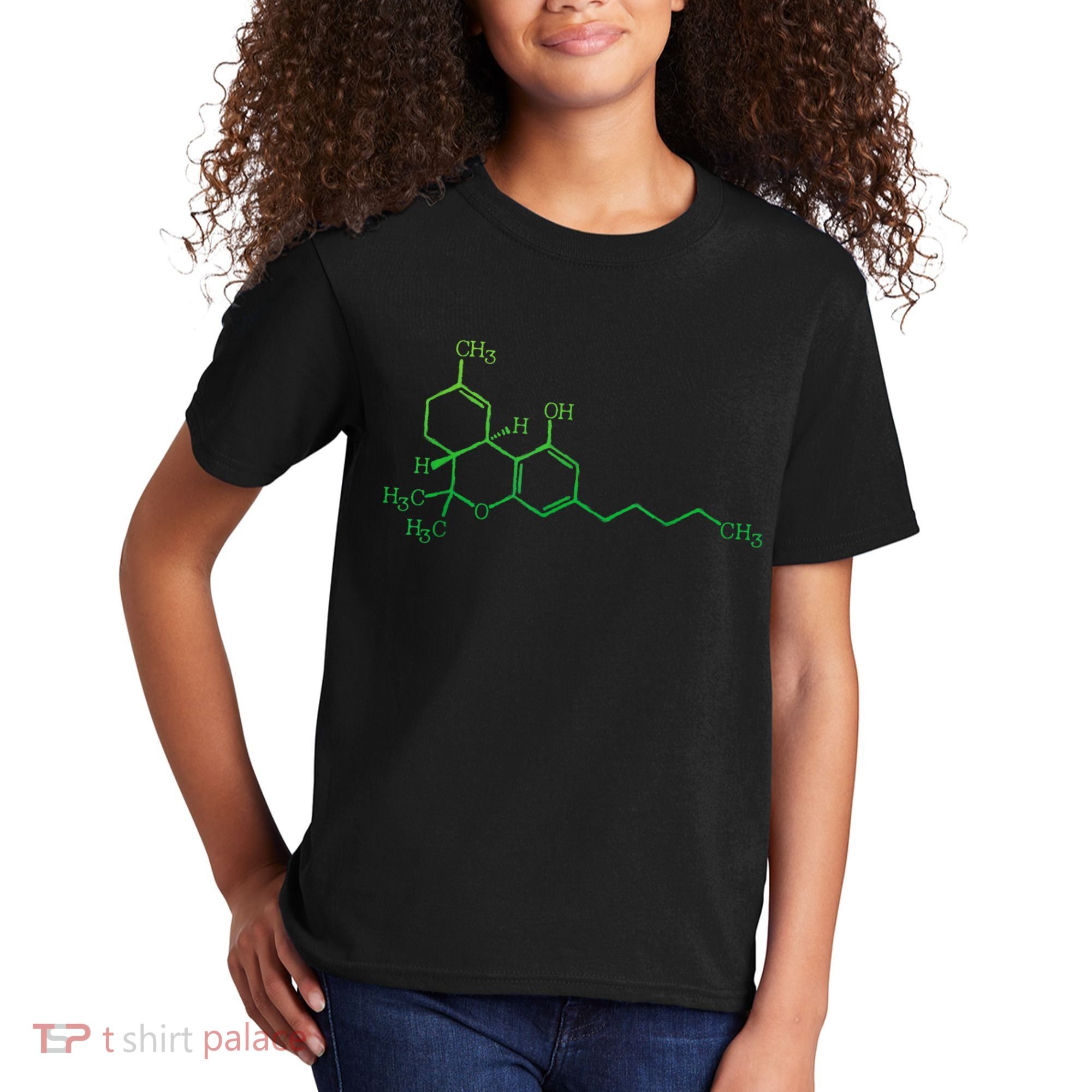 THC Cannabis Marijuana Medicine Chemical Formula Kids T-Shirt