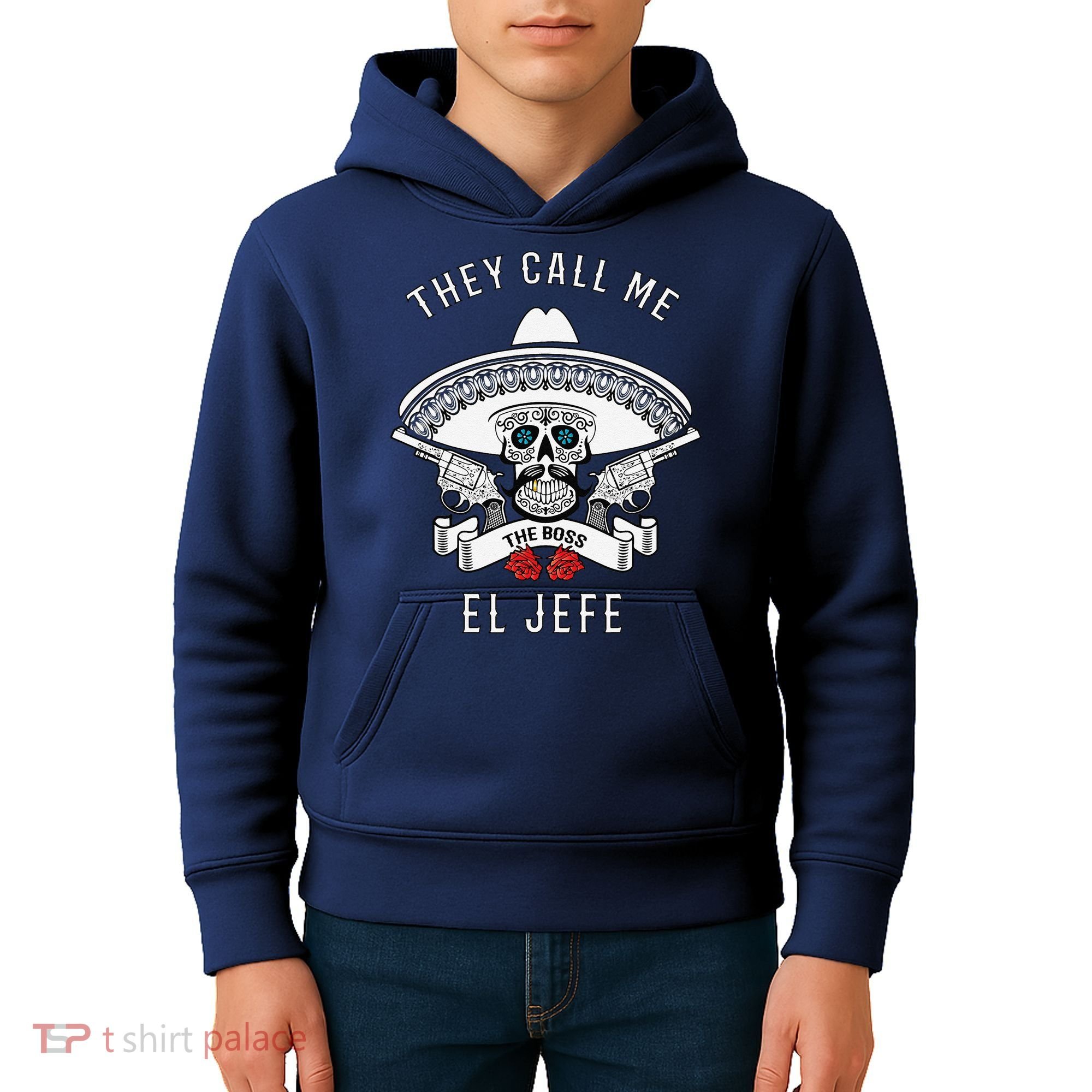 They Call Me El Jefe The Boss Joke Cinco De Mayo Kids Hoodie