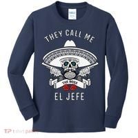 They Call Me El Jefe The Boss Joke Cinco De Mayo Kids Long Sleeve Shirt thumb 0