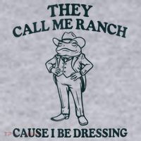 They Call Me Ranch Cause I Be Dressing Funny Frog Meme Women's Sweatshirt thumb 2