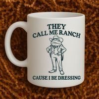 They Call Me Ranch Cause I Be Dressing Funny Frog Meme Coffee Mug thumb 2
