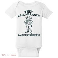 They Call Me Ranch Cause I Be Dressing Funny Frog Meme Baby Bodysuit thumb 0