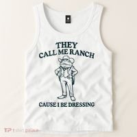 They Call Me Ranch Cause I Be Dressing Funny Frog Meme Tank Top thumb 2