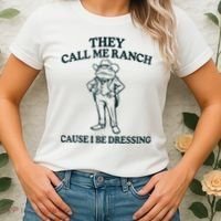 They Call Me Ranch Cause I Be Dressing Funny Frog Meme Women's T-Shirt thumb 2