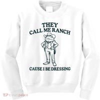 They Call Me Ranch Cause I Be Dressing Funny Frog Meme Kids Sweatshirt thumb 0