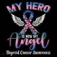 Thyroid Cancer My Hero Is Now My Angel Wings Retro Great Gift Coffee Mug thumb 5