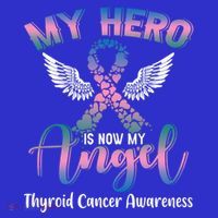Thyroid Cancer My Hero Is Now My Angel Wings Retro Great Gift Women's Tank Top thumb 5