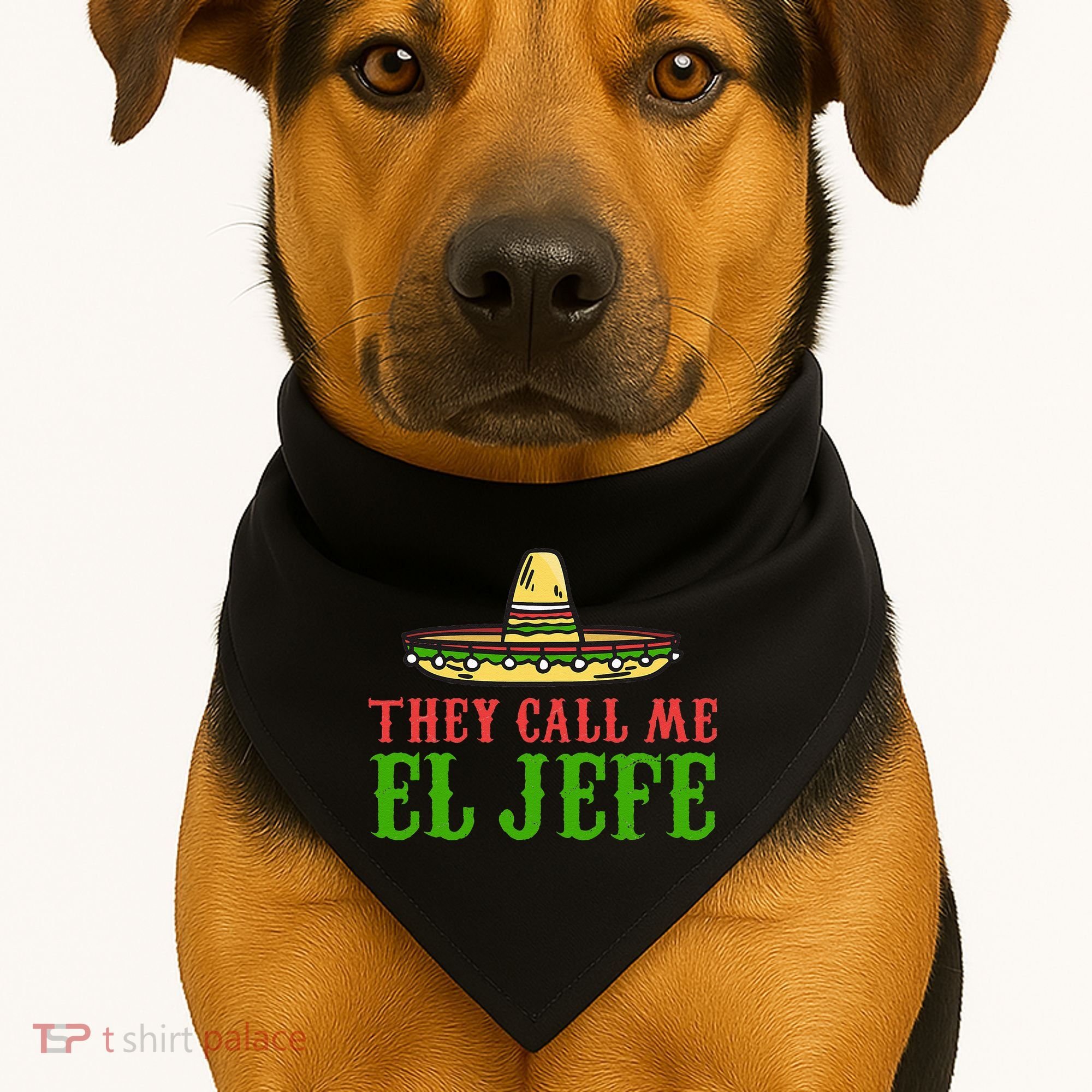 They Call Me El Jefe Mexican Bearded Men USA-Made Doggie Bandana