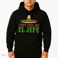 They Call Me El Jefe Mexican Bearded Men Hoodie thumb 2