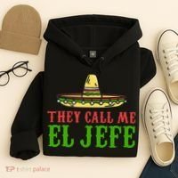 They Call Me El Jefe Mexican Bearded Men Hoodie thumb 4