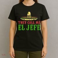 They Call Me El Jefe Mexican Bearded Men T-Shirt thumb 4