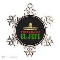 They Call Me El Jefe Mexican Bearded Men Ornament thumb 0